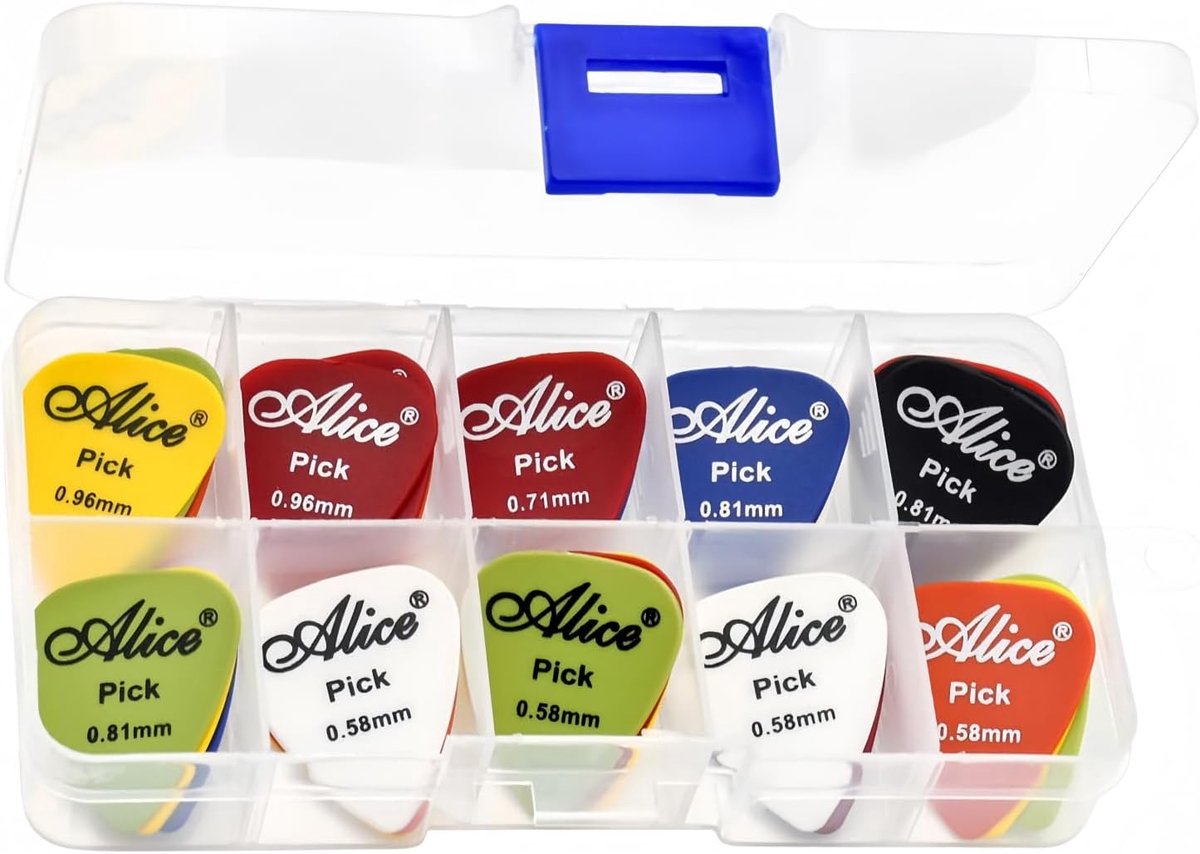 Guitar Picks for Acoustic Guitar, Ukulele, Classical Guitar Picks (0.58/0.71/0.81/0.96/1.2/1.5mm) - ShopVlot