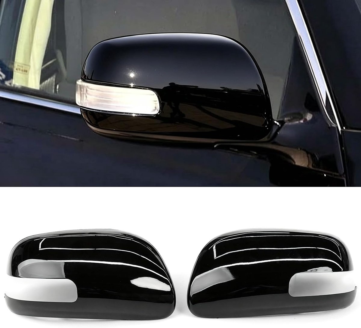 TTCR-II 2 stuks autospiegelkappen compatibel met Toyota Auris 2007 2008 2009 2010 2011 2012, links + rechts Auris - ShopVlot