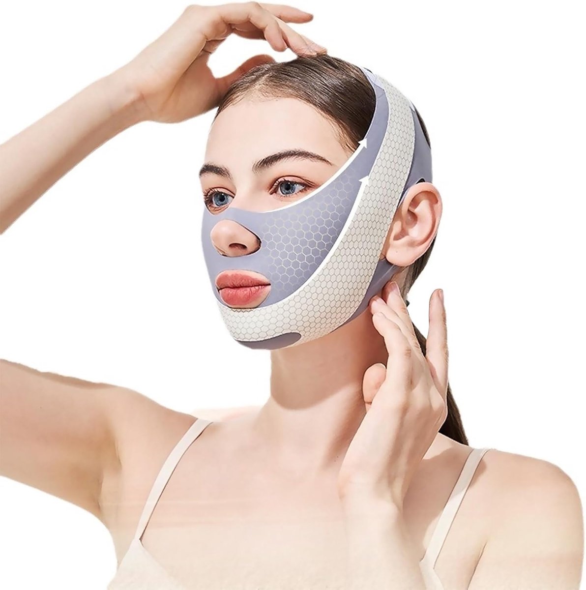 Reusable V Line Mask, Face Lifting Tape, Slimming Belt, Second Chin, Reducer, Face Lifting, Bandage, for Double Chin - ShopVlot