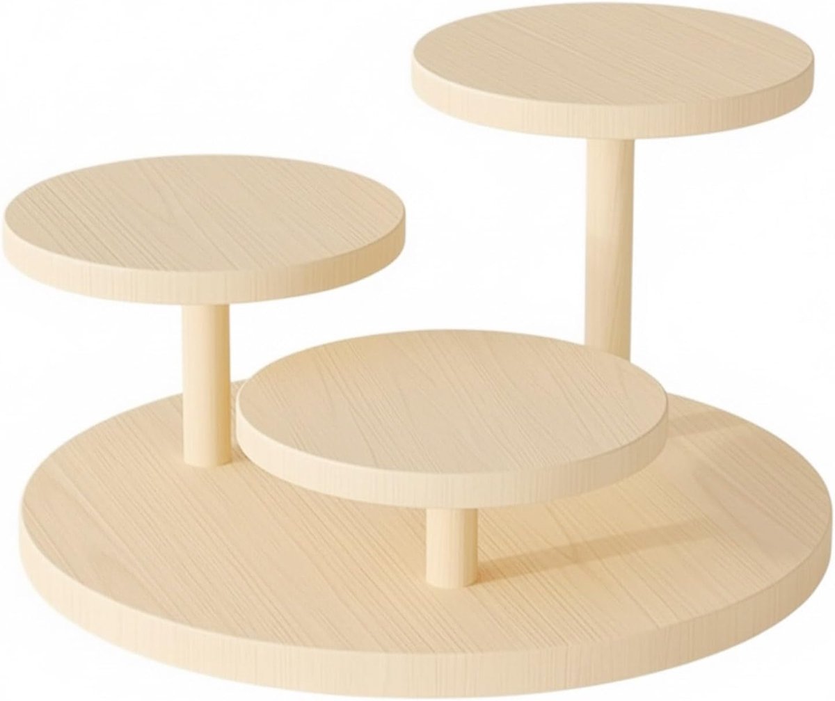 Wooden Display Stand with 3 Levels, Table Stand, Stepped Organiser for Earrings and Jewelry, Display for Makeup - ShopVlot