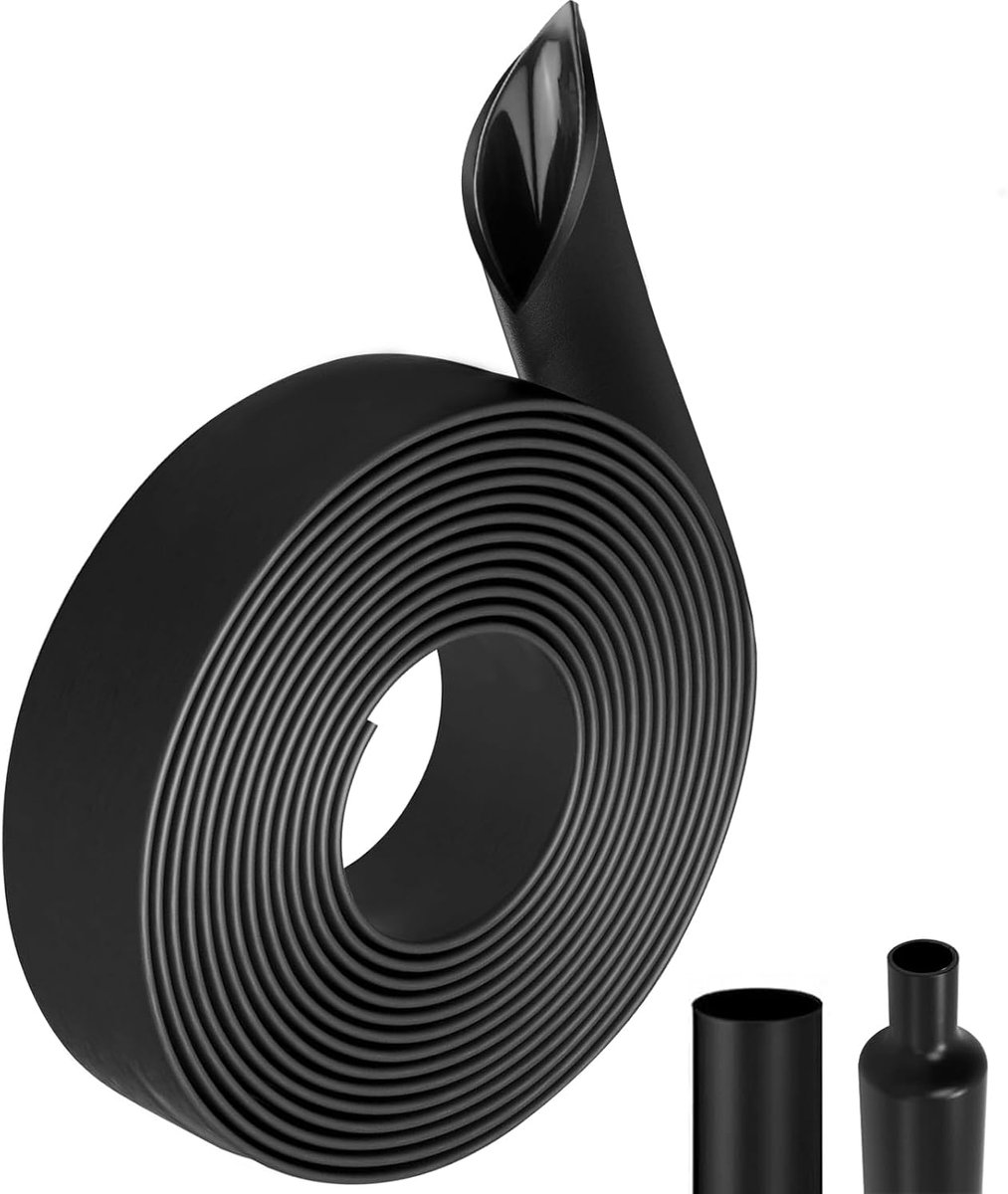 Heat Shrink Tubing with Glue, 4:1, Ø 32 mm and 2 m Length, Heat Shrink Tubing, Waterproof, Insulating, for Cable - ShopVlot