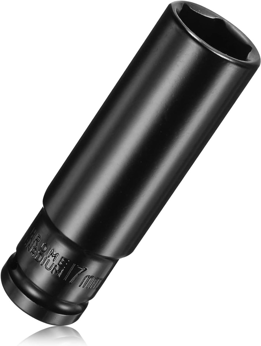 Hex Socket Socket 17 mm Nut 1/2 Inch Hex Power Nut Made of CV Steel, Hex Socket Wrench, Socket Wrench Insert for - ShopVlot