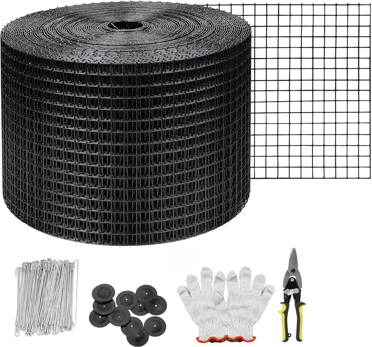 Rol beschermingsrooster voor zonnepanelen, 20 cm x 30 m, vogelbescherming, inclusief 100 bevestigingen van roestvrij - ShopVlot