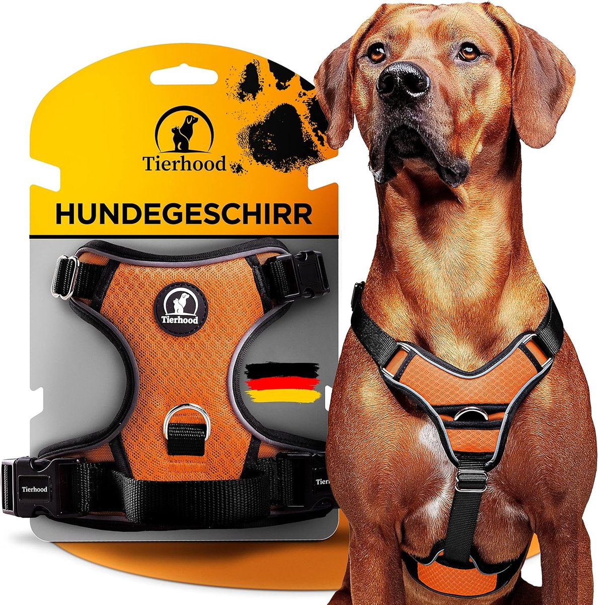 Tierhood - Dog harness for small, medium and large dogs - [INCL. HALSCLIP] - dog harness - dog safety harness - ShopVlot