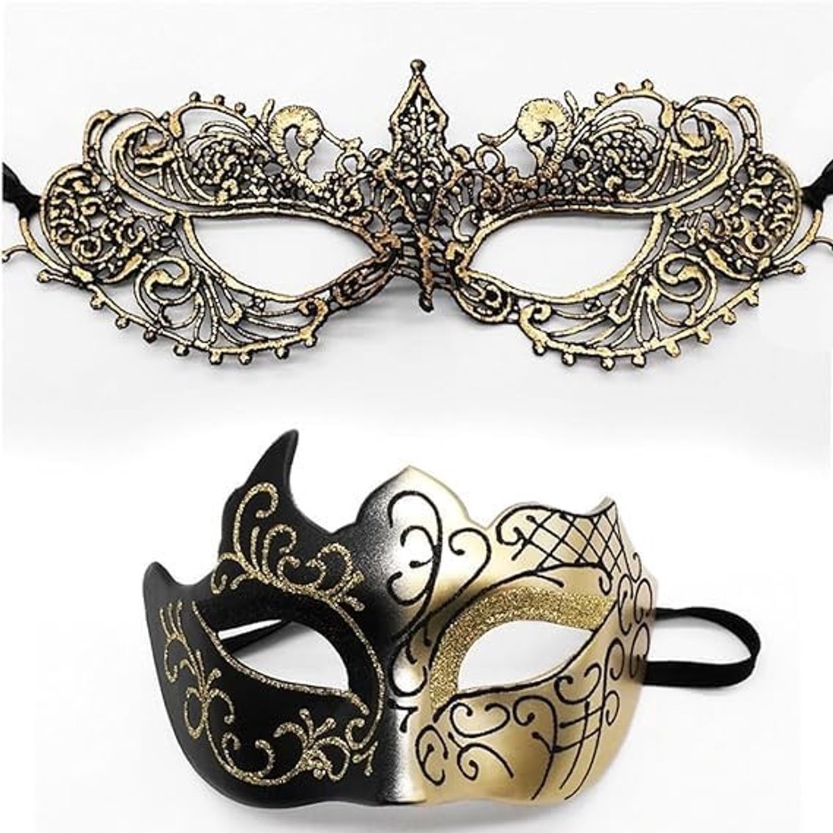 Solidchoice - Venetiaanse Masker Set voor Feestjes en Carnavals