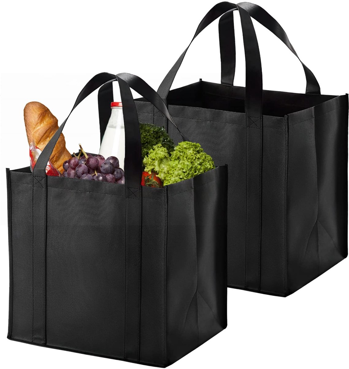 Solidchoice - Set van 2 Herbruikbare Vouwbare Winkelmanden
