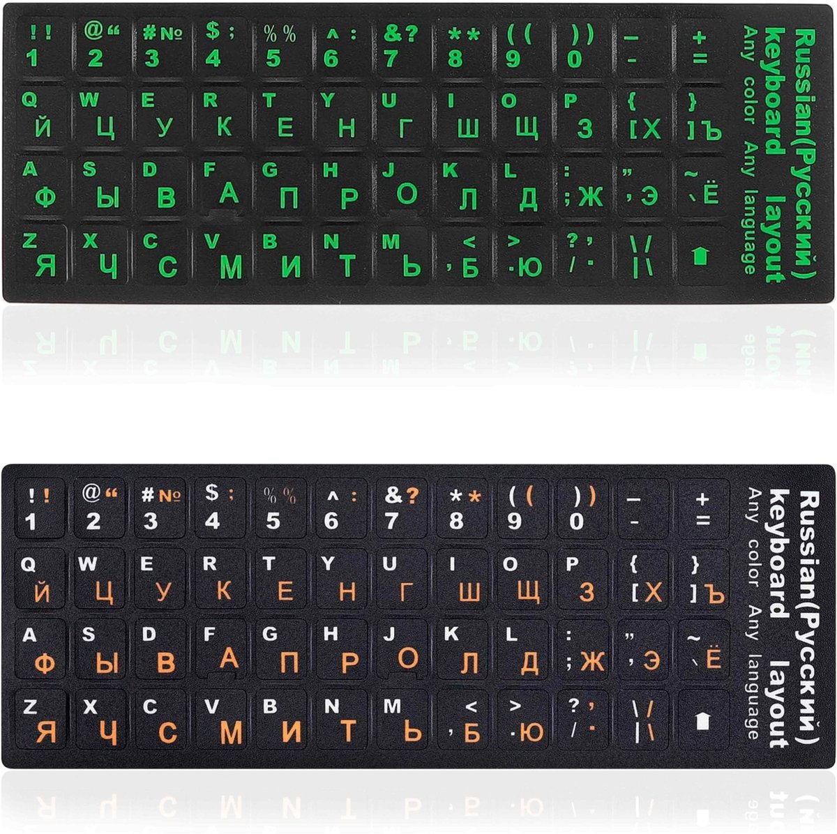Solidchoice - Set van 2 Bilingual Keyboard Stickers voor PC en Laptop
