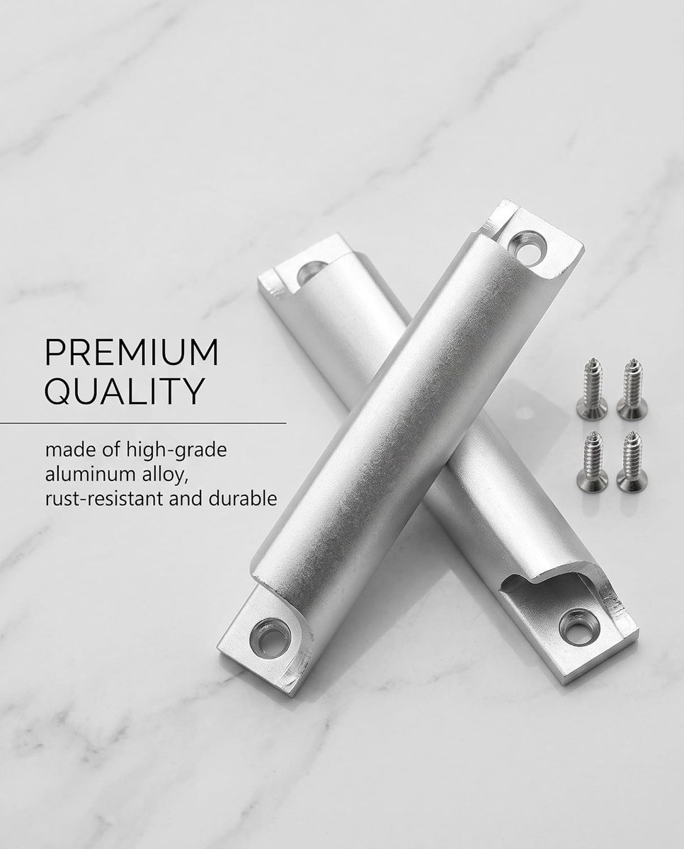 Balkondeur greep 2 stuks - Aluminium legering - Zilver - Ideaal voor schuifdeuren - ShopVlot