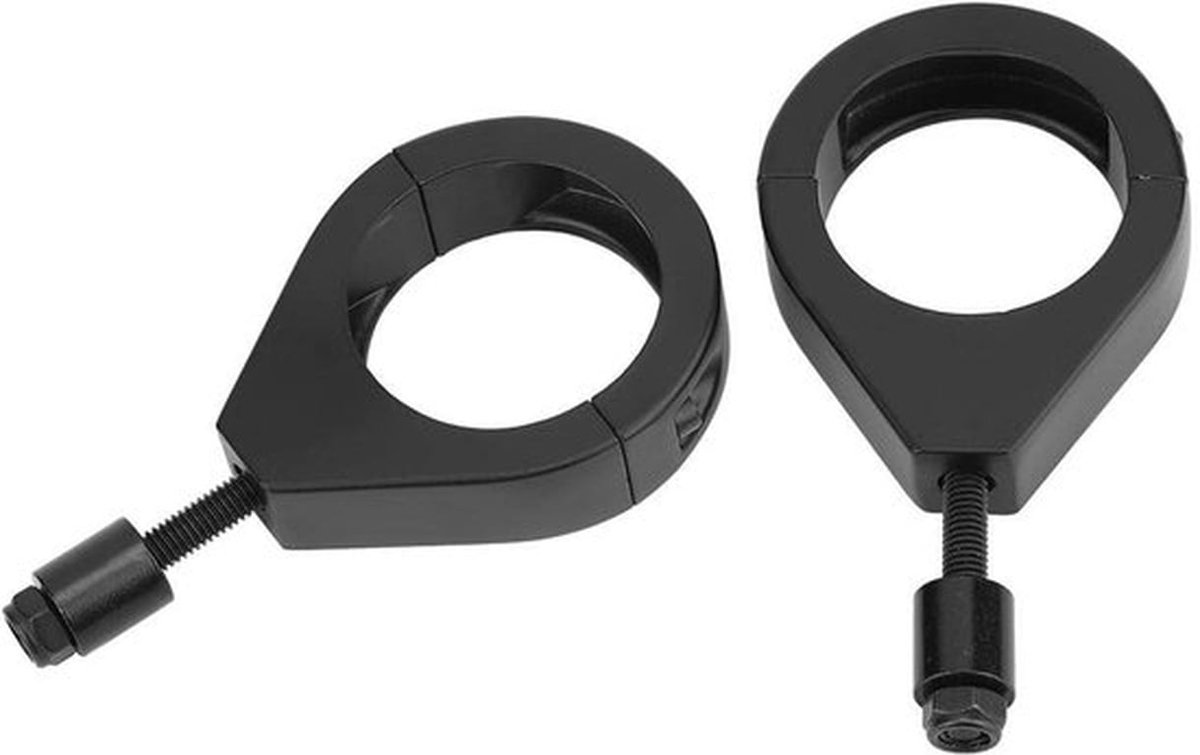 richtingaanwijzerhouder, 41 mm metalen beplating Motorfiets richtingaanwijzer Beugelhouder Klemmen Bevestigingsaccessoires(zwart)