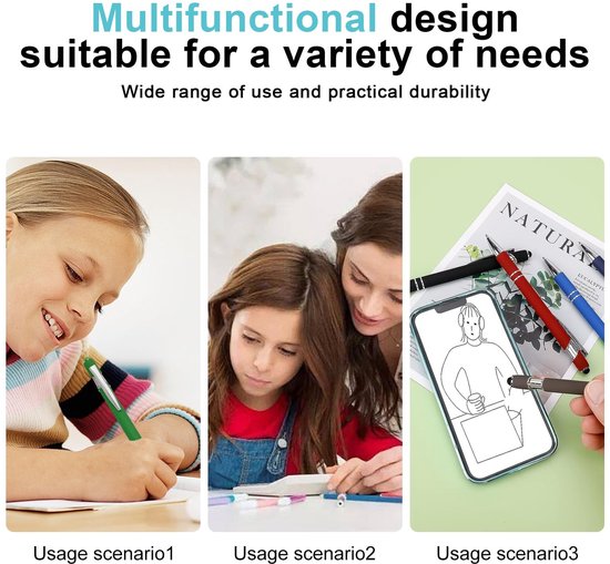 Solidchoice - Set van 16 2-in-1 Stylus en Balpen voor Universeel Gebruik — afbeelding 3