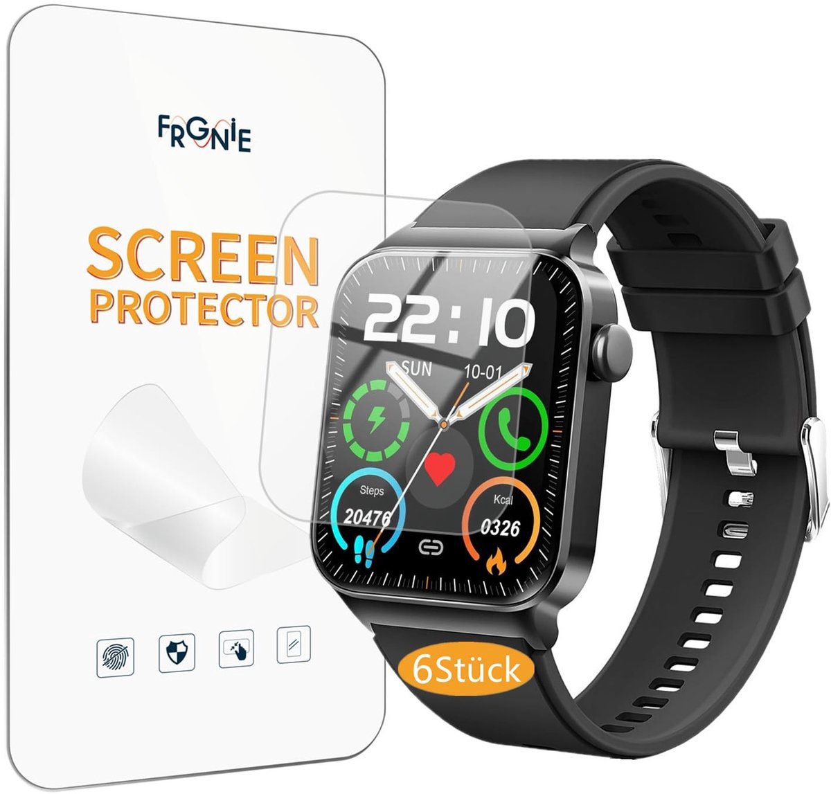 Solidchoice - Beschermfolie voor Donerton Smartwatch T50H (6 Stuks)