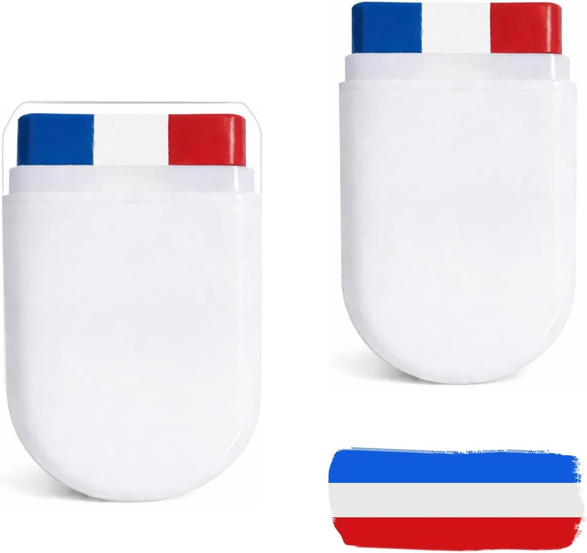 Make-up pens Franse vlag set van 2 - Blauw wit rood - Eenvoudig schoon te maken - Ideaal voor sportevenementen - ShopVlot