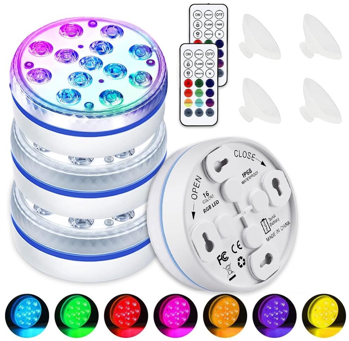 Solidchoice - Set van 4 Onderwater LED Lichten voor Zwembaden