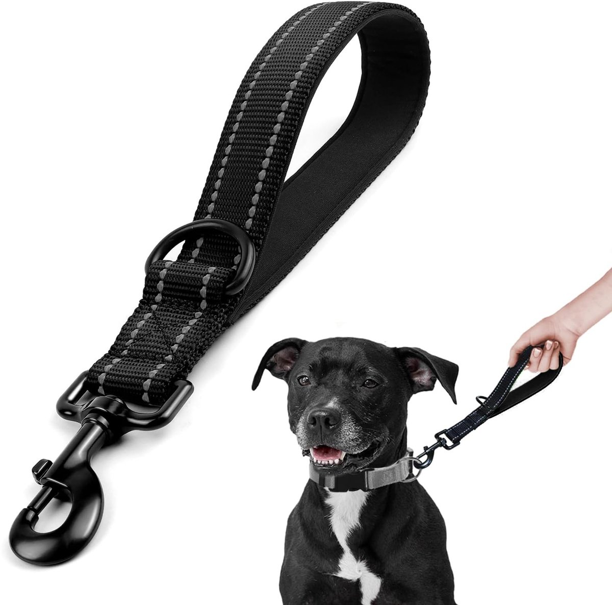 Solidchoice - Korte Hondenriem met Reflecterende Straps