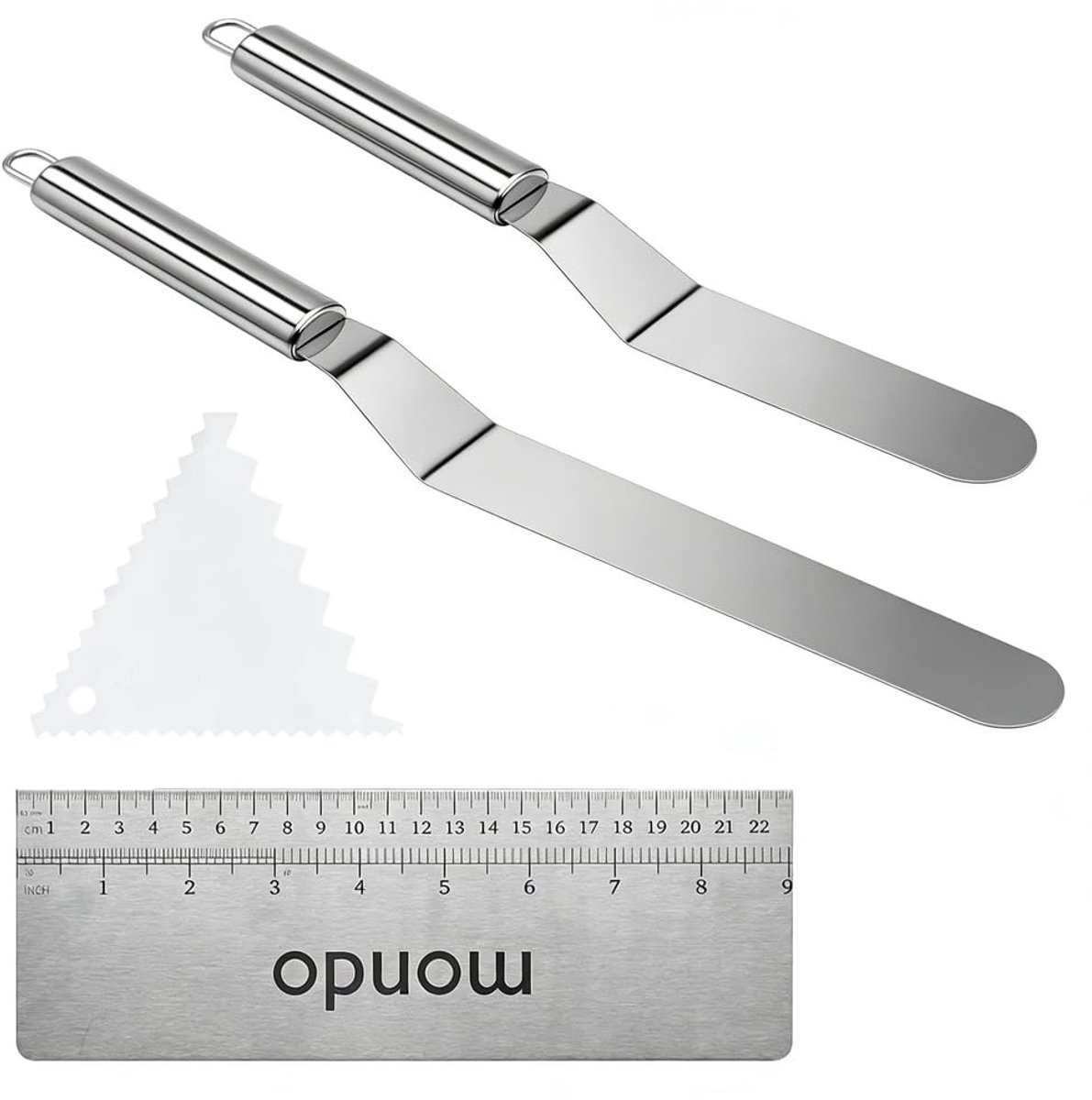 Solidchoice - Set van 2 Cake Spatula's met Ergonomisch Ontwerp voor Decoratie