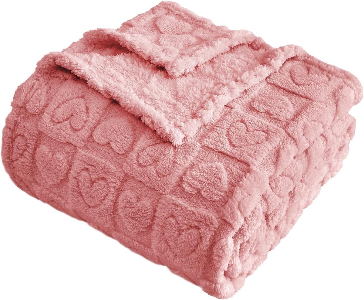 Solidchoice - Hartjes Checkered Dekentje voor Comfort en Warmte