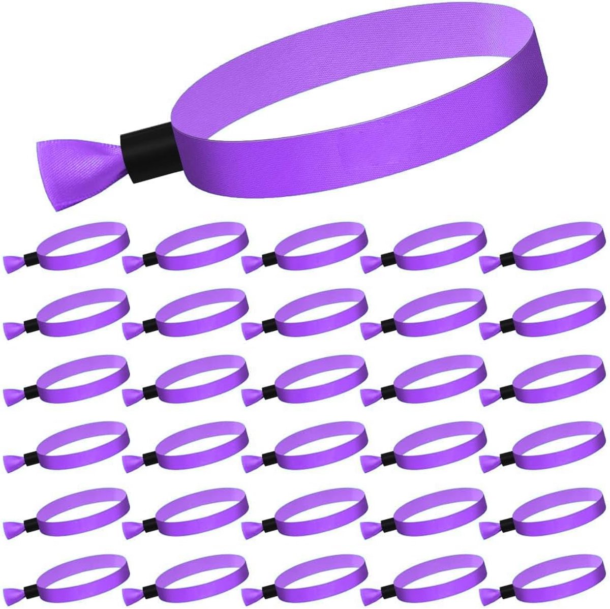 Eventarmbanden set van 30 - stof - paars - perfect voor feesten - ShopVlot
