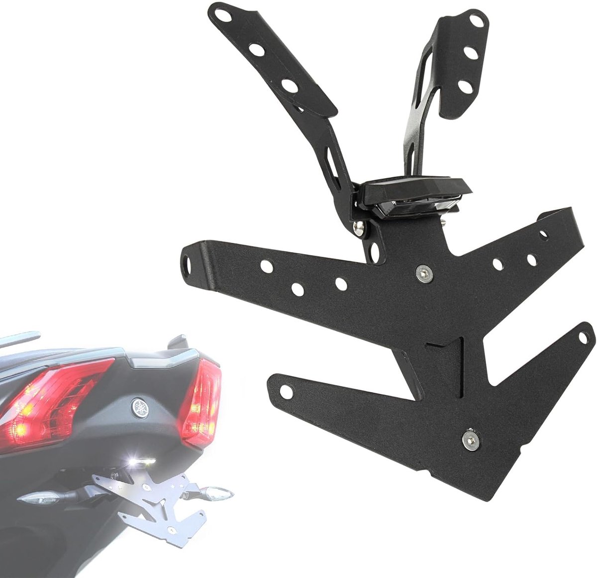 Kentekenhouder voor Yamaha TMAX 560 - Carbon staal - Hoge sterkte - Duurzaam en roestvrij - ShopVlot