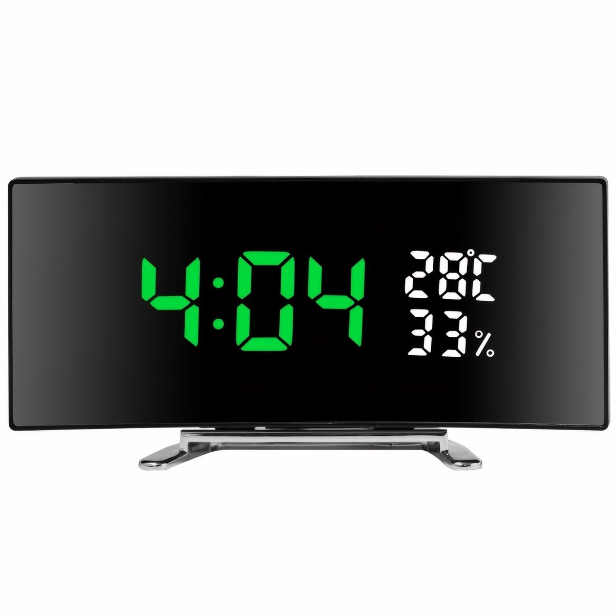 Solidchoice - LED Digitale Alarmklok met Groot Curved Scherm