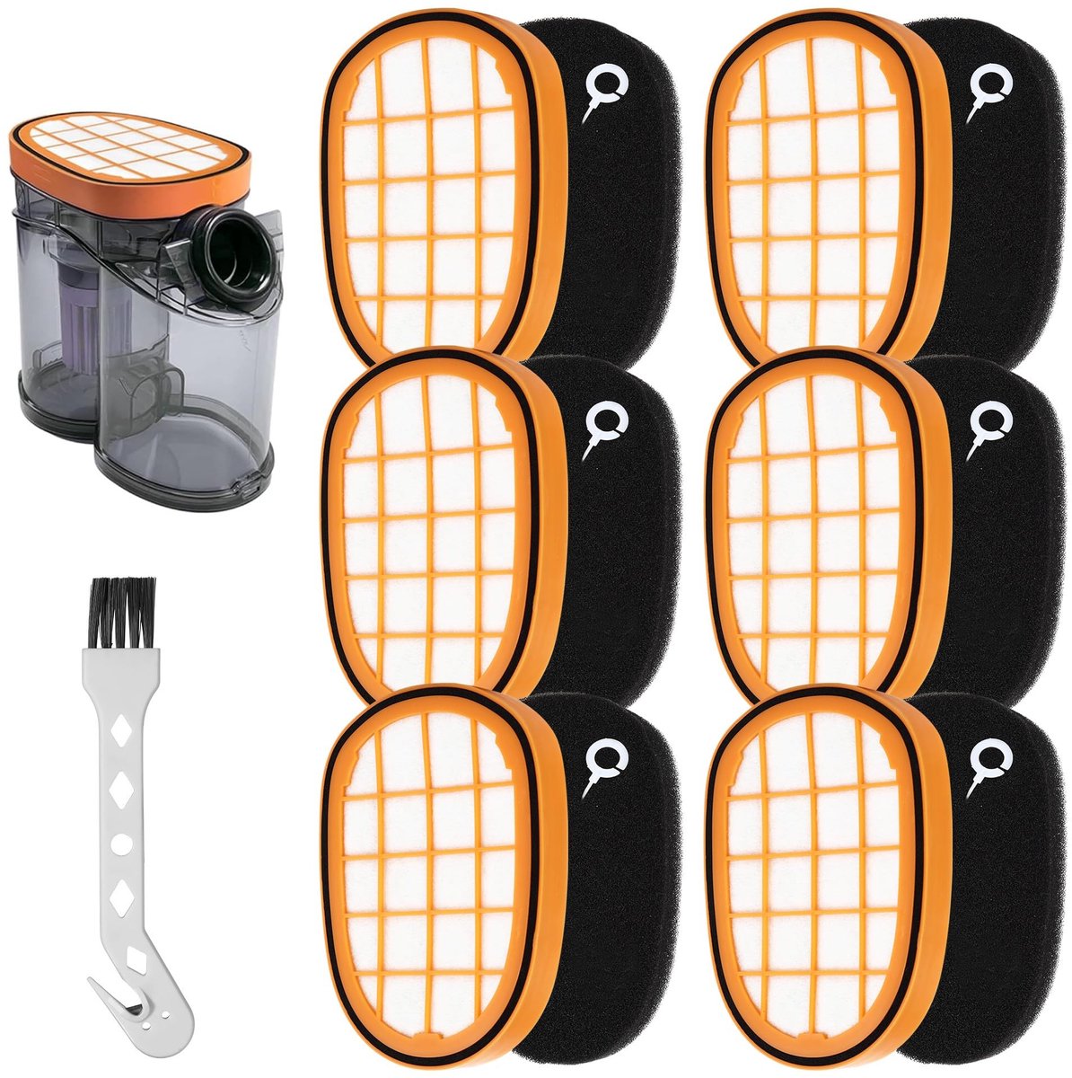 Solidchoice - Filters voor Philips SpeedPro Max Stofzuigers met Schoonmaakborstel