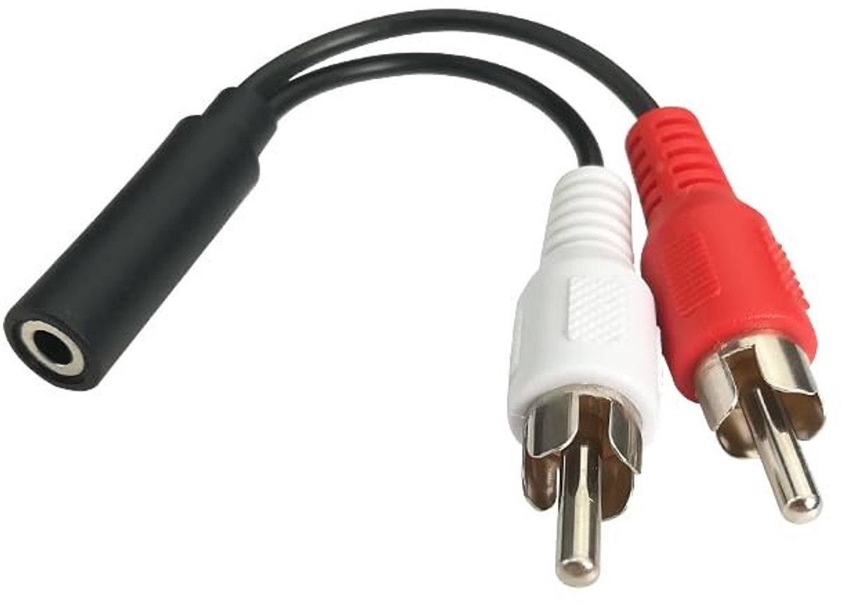 Solidchoice - 10CM AUX 3.5mm naar 2x RCA Audio Kabel Adapter