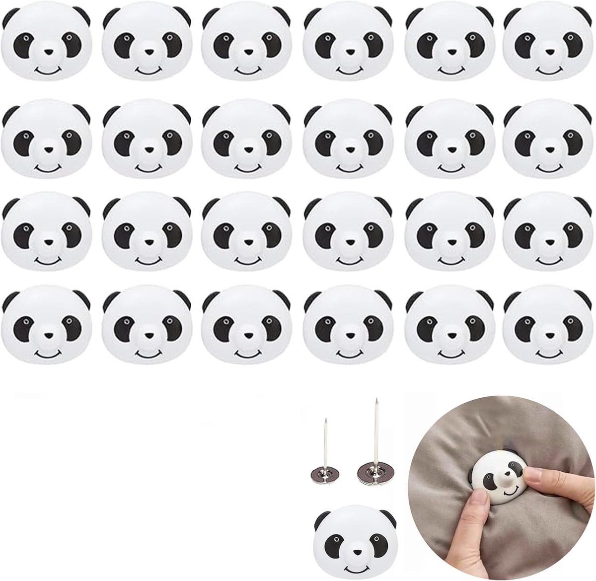 Dekbedclips 24PCS Panda - Plastic - Makkelijk te ontgrendelen - Voor stevige dekbedhouders - ShopVlot