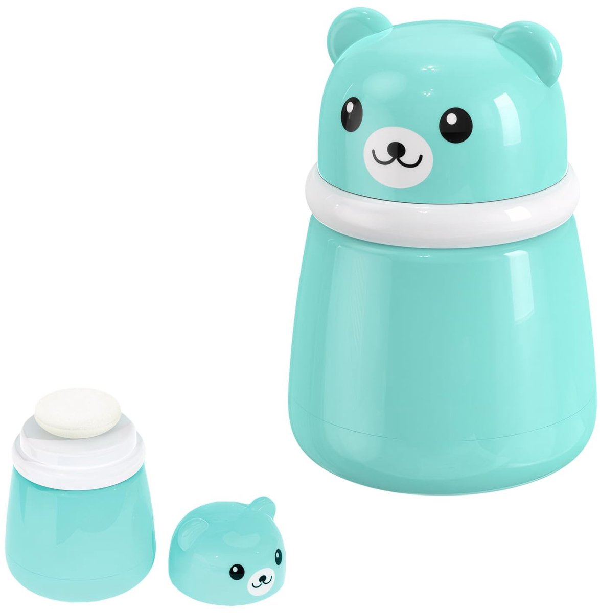 Solidchoice - Herbruikbare Baby Poeder Puff Doos met Zachte Puff