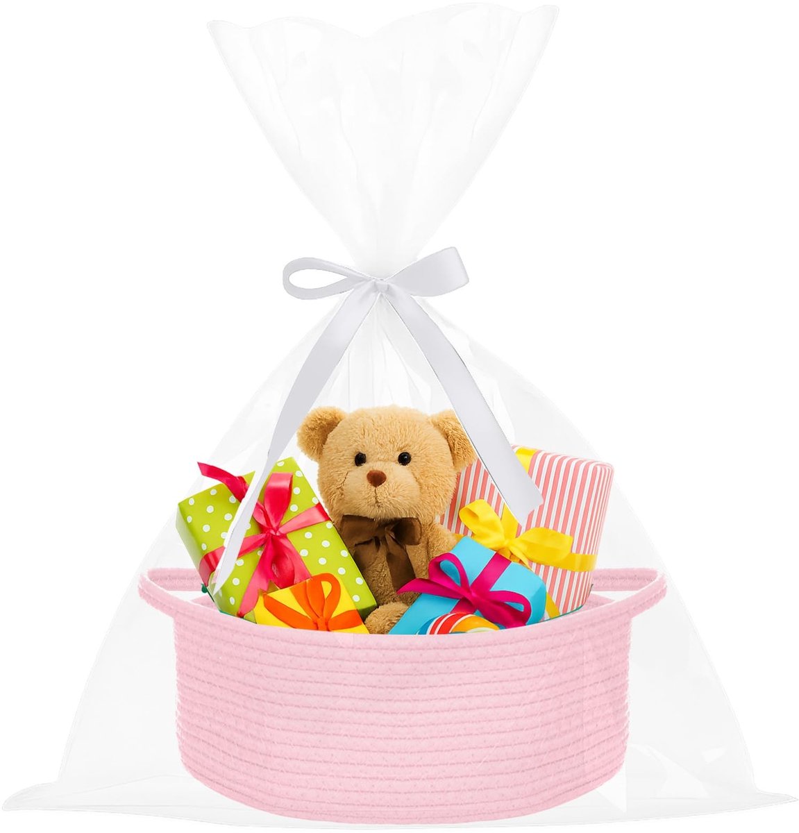 Solidchoice - Woven Cadeaubasket met Geschenkzakken en Linten