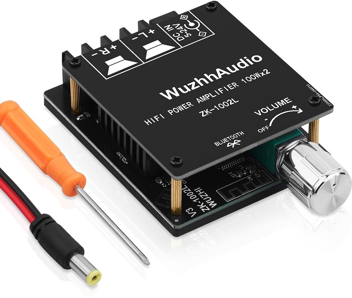 Solidchoice - HiFi Versterker met Bluetooth 5.0, Mini 2.0 Kanaal 100W