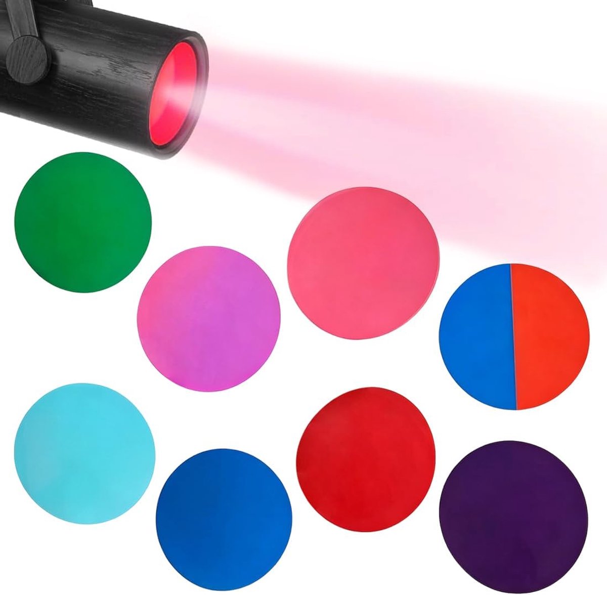 8 Pezzi Wrapping Pellicola Filtro Colore Gelatina Correzione Colore Autoadesivo Pvc Per Lampada Led Faretti Luce - ShopVlot