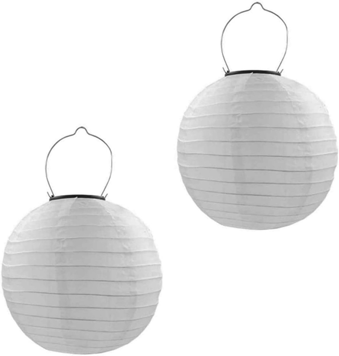 Qedertek Solar Lanterns, 2 Pieces, 20 cm LED Lantern, Waterproof Nylon Hanging Garden Lantern Lights for Garden - ShopVlot