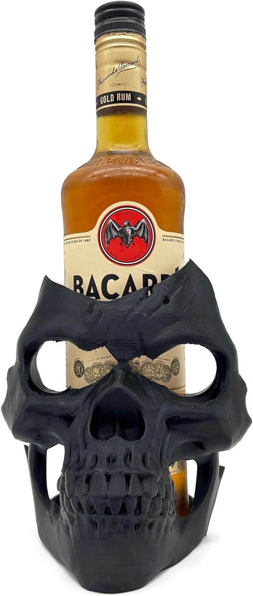 Bottle holder skull a decorative sculpture for wine, beer and other beverages - ShopVlot