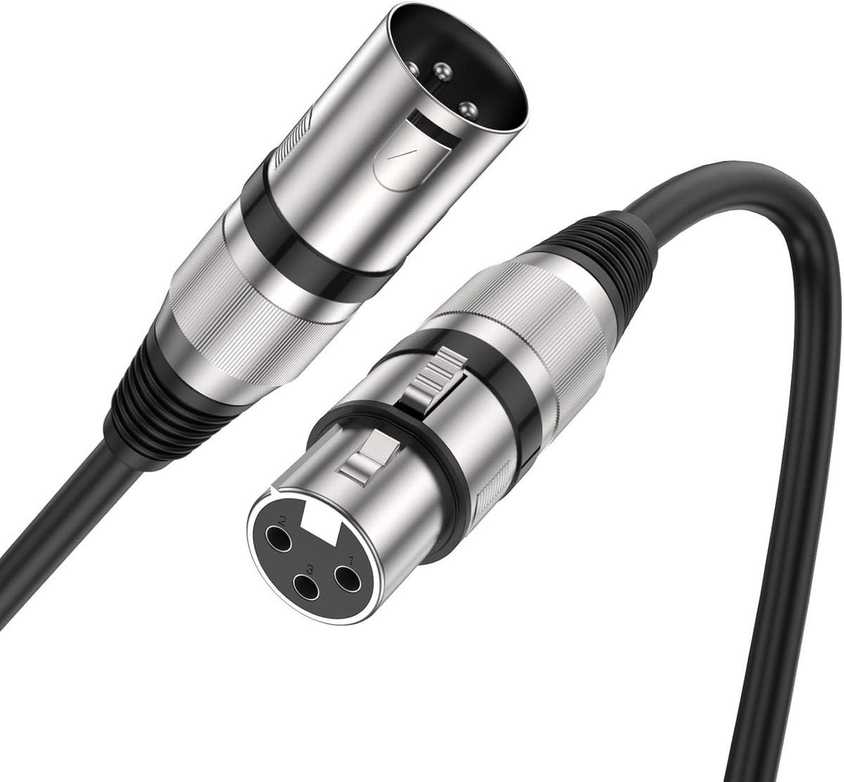 MOSWAG XLR Cable, 3 Pin Balanced XLR Male-Female Microphone Cable Noise Cancelling Microphone Cable for Speakers DMX - ShopVlot