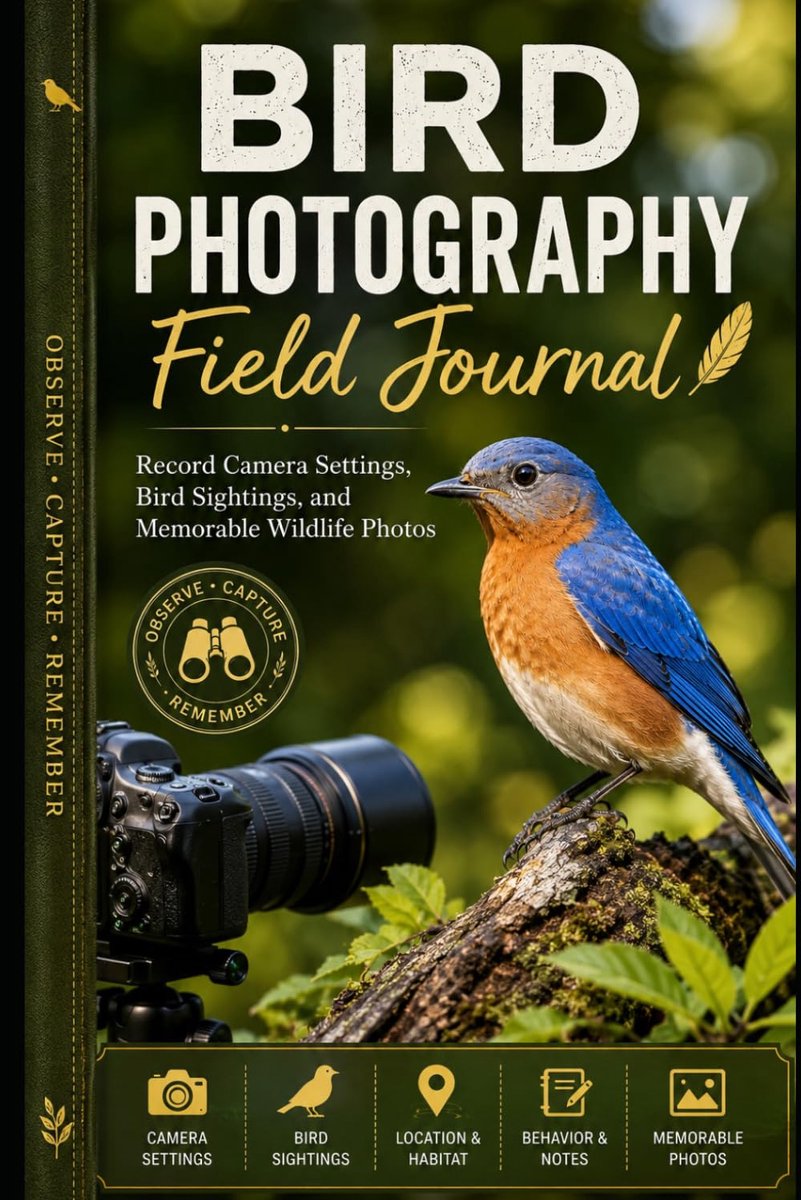 Bird Photography Field Journal: Record Camera Settings, Bird Sightings, and Memorable Wildlife Photos - ShopVlot
