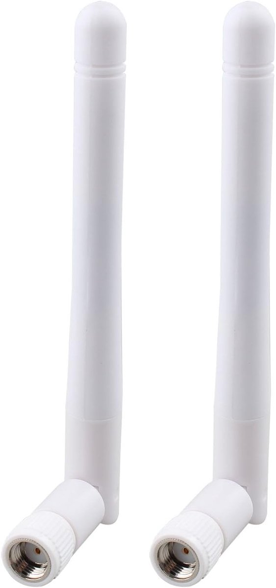 2Pcs Wifi Antenna Dual Band 2.4GHz 5GHz 5.8GHz 3dBi MIMO RP-SMA Male Omnidirectional for IP Security Camera Rear View - ShopVlot