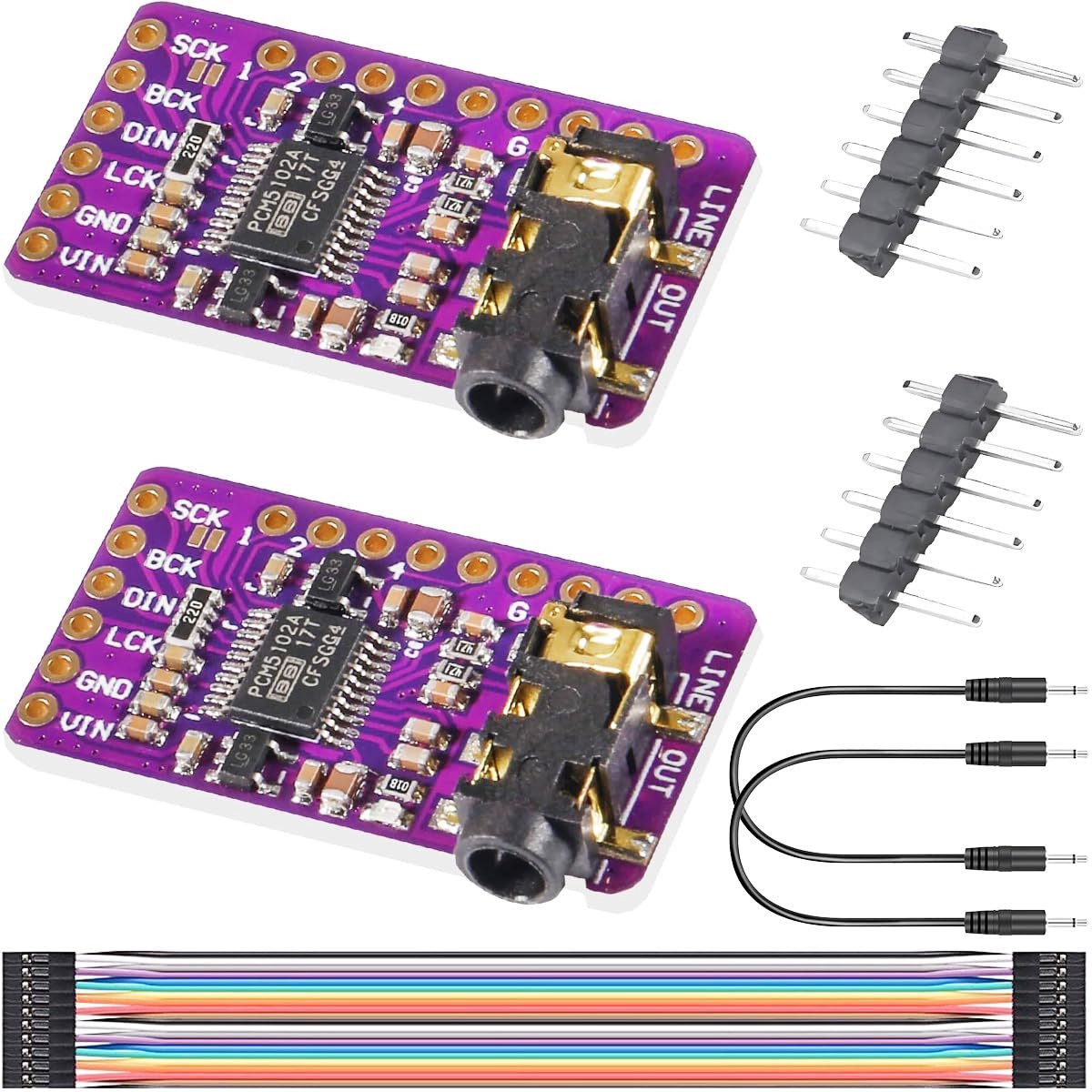 2 stuks Pcm5102 Dac decoder module Pcm5102a Aux Stereo Digital To Analoge Audio Converter Kaart I2s Iis Mcu Voice - ShopVlot
