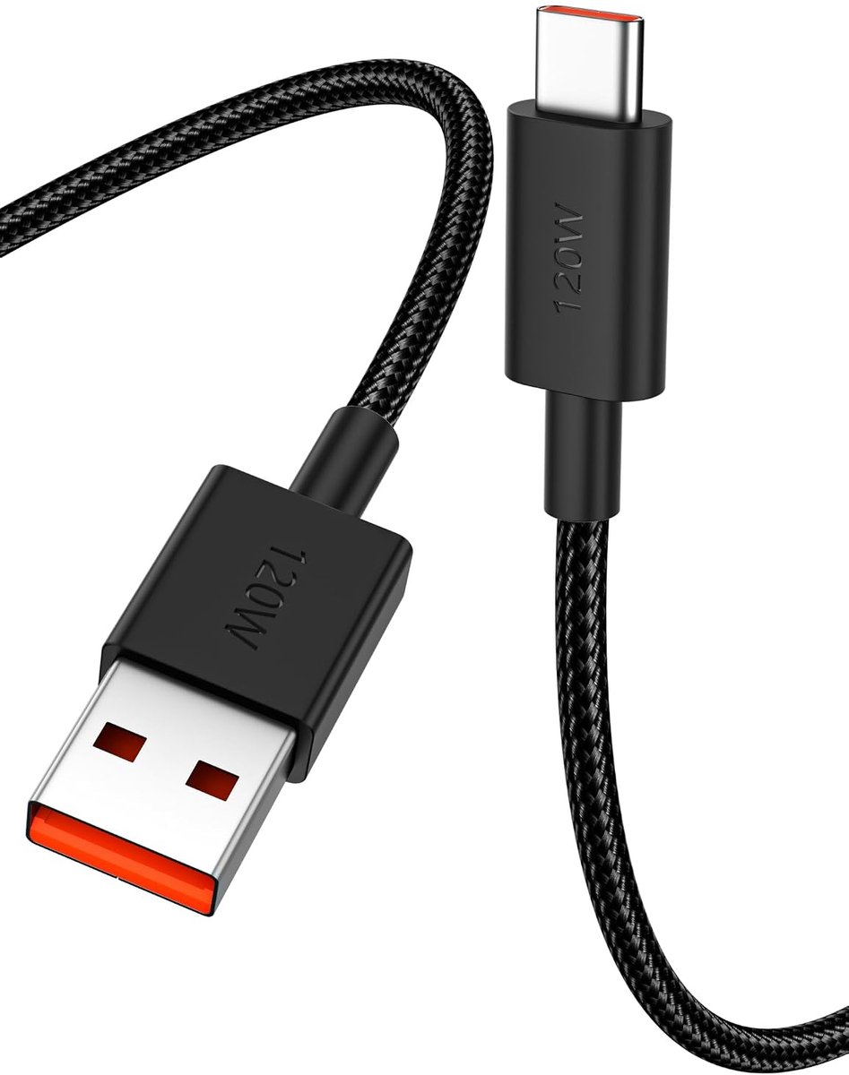 120 W gevlochten USB C-kabel voor Redmi Note 15/14/13/12/11/10 Pro kabel USB A naar type C 1m 6A 100W 90W - ShopVlot