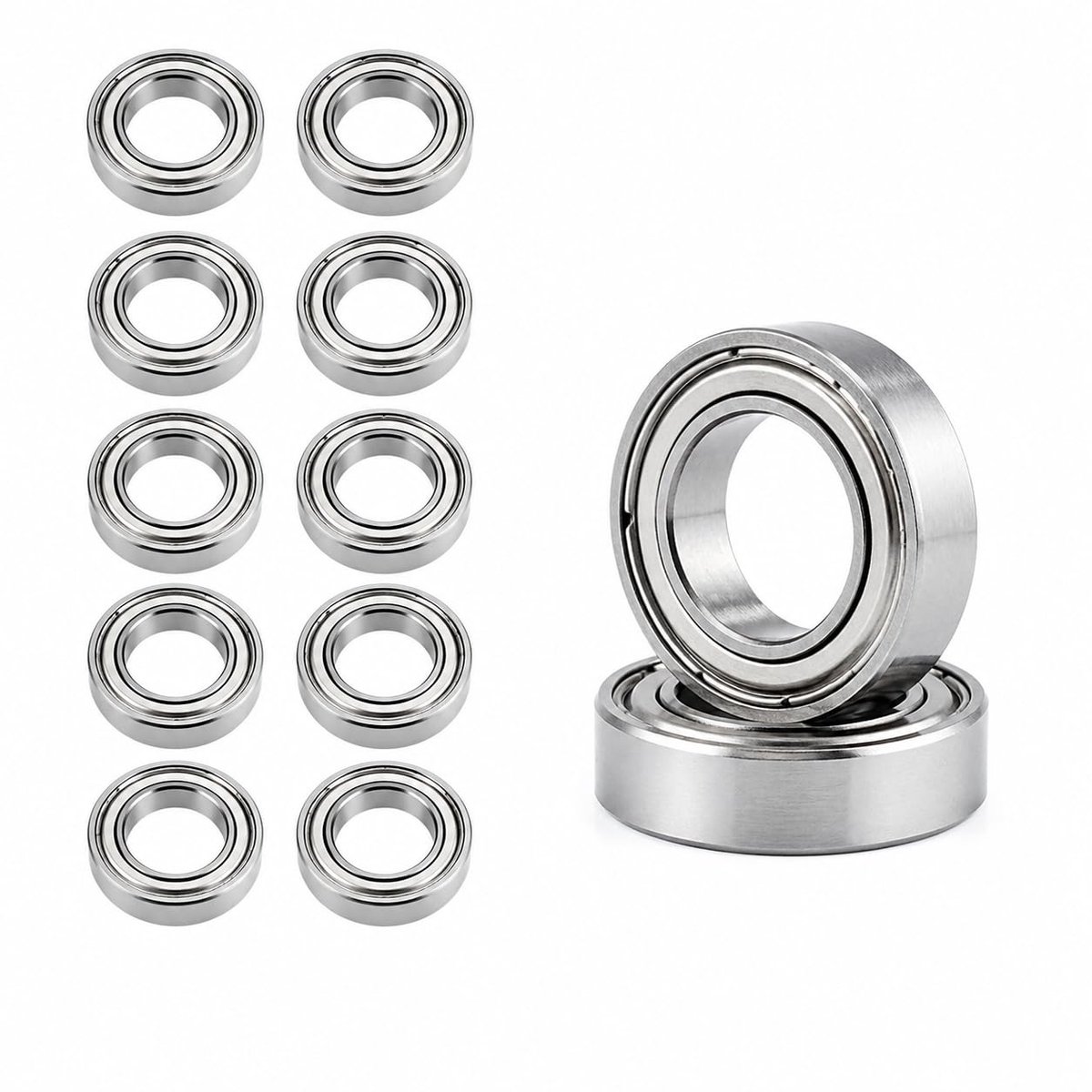12 stuks MR128ZZ kogellagers, 8 mm x 12 mm x 3,5 mm, dubbel beschermde groefkogellagers, mini-kogellagers voor - ShopVlot