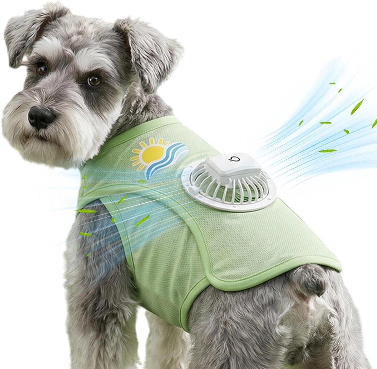 Honden Koelvest - Huisdier Outfit Ventilator - Buiten Wandelen - Continue Luchtstroom - Maat L - Groen
