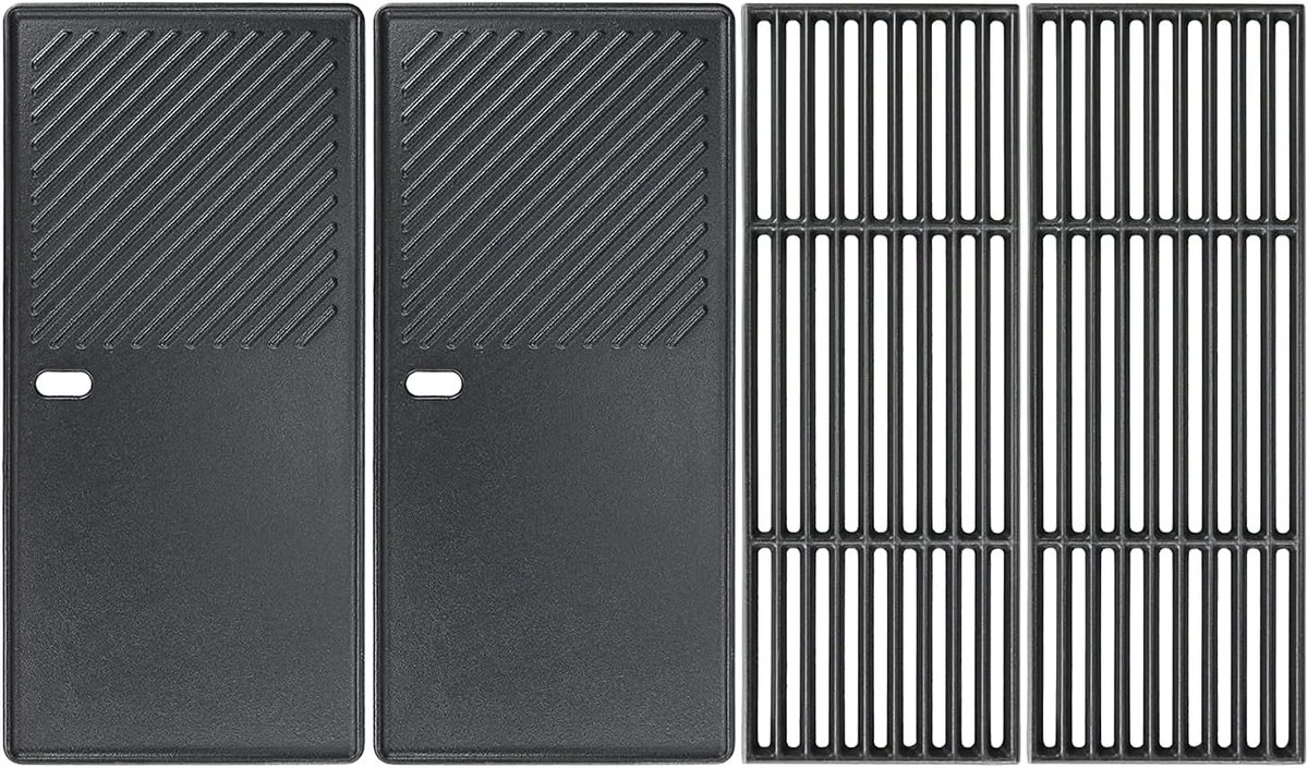 Denmay 43x72cm Cast Iron Plate and Grate for Charbroil Advantage 225s, Enders Boston 4, Monroe Pro 4 (Not for Monroe - ShopVlot