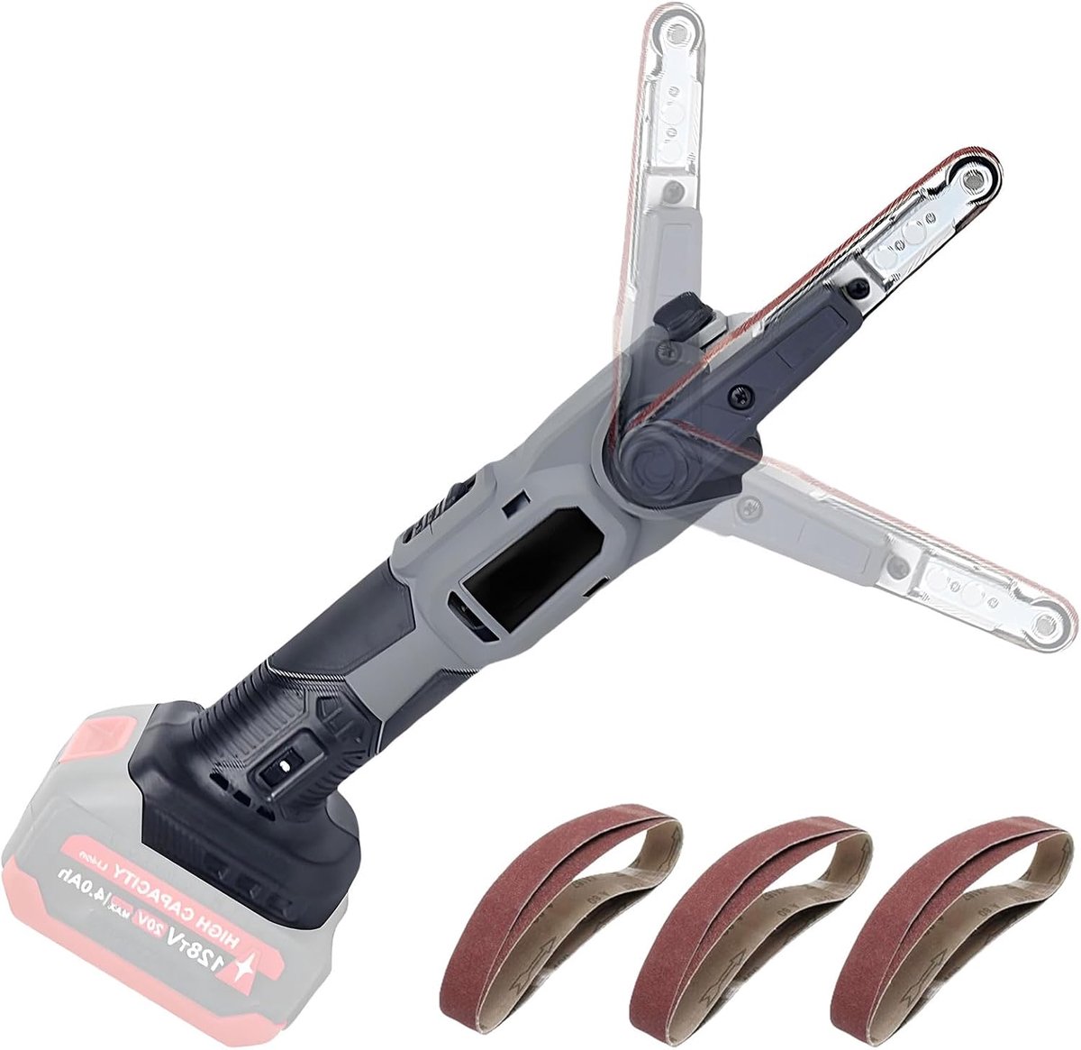 Electric Belt File Compatible with Makita 18 V (without battery), 10 x 330 mm cordless belt sander with 3 sanding - ShopVlot