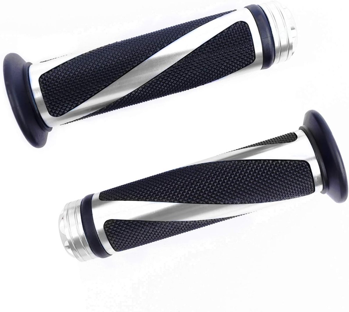 2pcs Motorcycle Handlebar Grips Handle Handlebar Rubber Aluminum Handles 22MM 7/8" Non-slip Universal for Motorcycle - ShopVlot