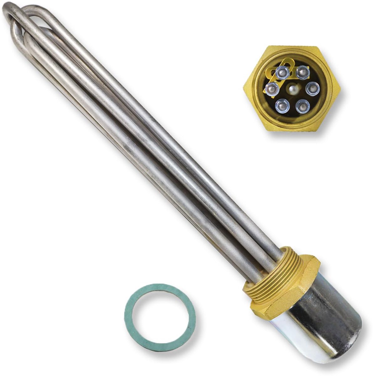 GOLDMAN SERVICE Diving Resistor - Power: 6000 W (230/380 V) - Metric: 1½ inch + Seal - ShopVlot