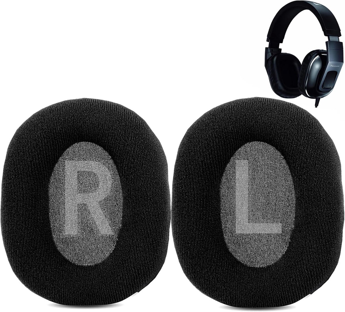 Replacement Ear Pads Compatible with Panasonic RP-HT480 HT480cs Ear Pads Replacement with Skin-friendly Fabric - ShopVlot