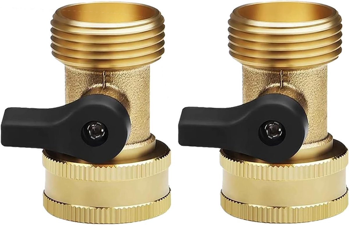 Tesmotor Brass Mini Ball Valve, 3/4 Inch AG x 3/4 Inch IG (2 Pieces), High Quality Ball Valve with Precise Ball - ShopVlot
