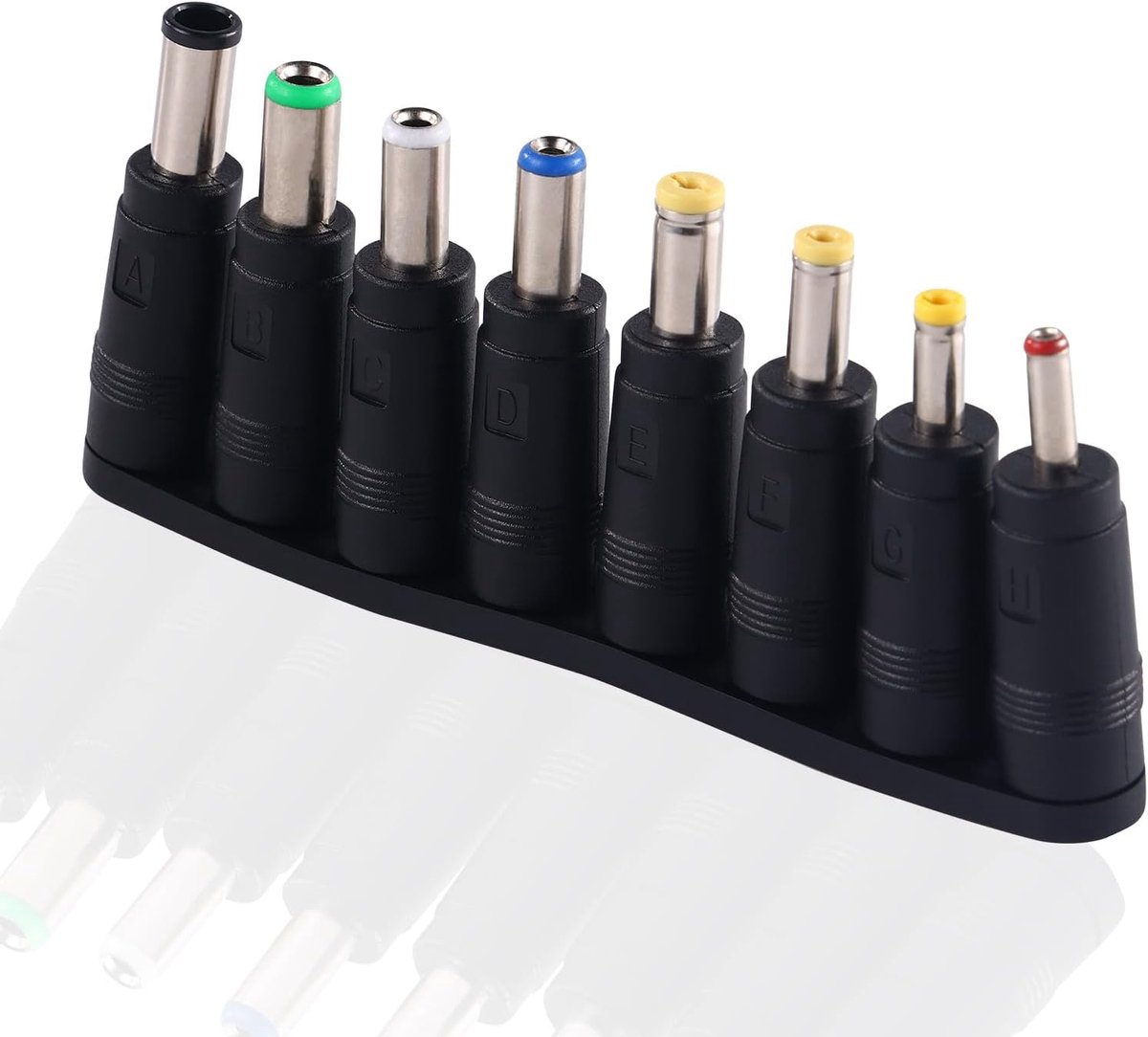 DOCEPERT Laptop DC Power Adapter Set, 8 Piece, Universal 0.5 x 0.3 cm DC Power Adapter, Bushing to Plug, Plug Sockets - ShopVlot