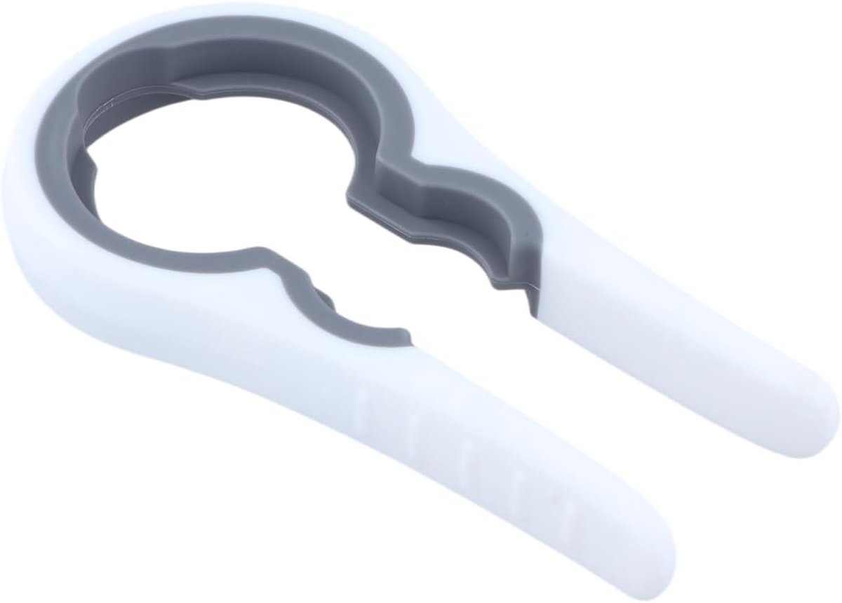 Multifunctionele flessenopener 4-in-1 - Geschikt voor verschillende doppen - Wit - Perfect voor elke keuken - ShopVlot