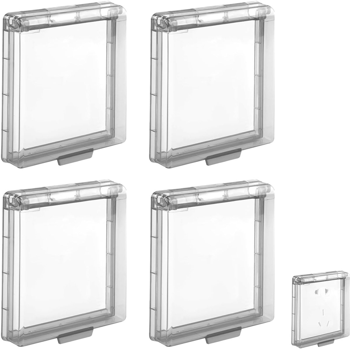 Schakelaar cover waterproof - ultra-dun - zwart - veilig voor badkamer en buiten - ShopVlot