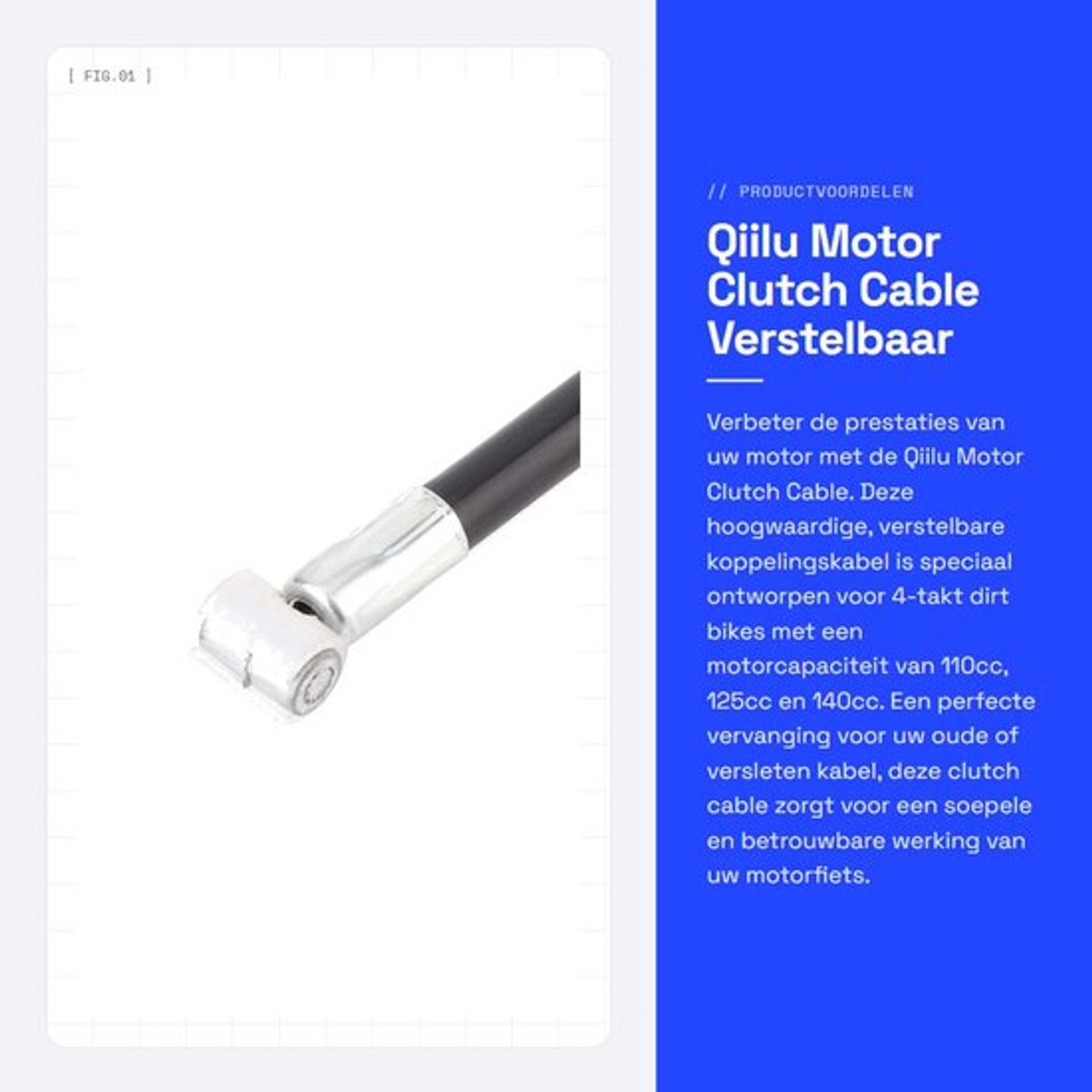 Koppeling Kabel - Geschikt voor 4-Takt Fietsen - Hoogwaardige Kwaliteit - Compact en Lichtgewicht - Eenvoudig te Gebruiken - Perfecte Vervanging