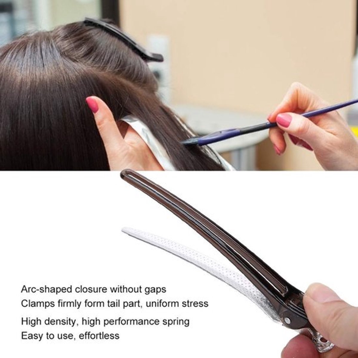 Haarclips Professionele Duckbilled - 10 Stuks - Haarspeld voor Styling - Kappers Kapsel - Geschikt voor Dik/Dun Haar - Zwart - Haarklemmen